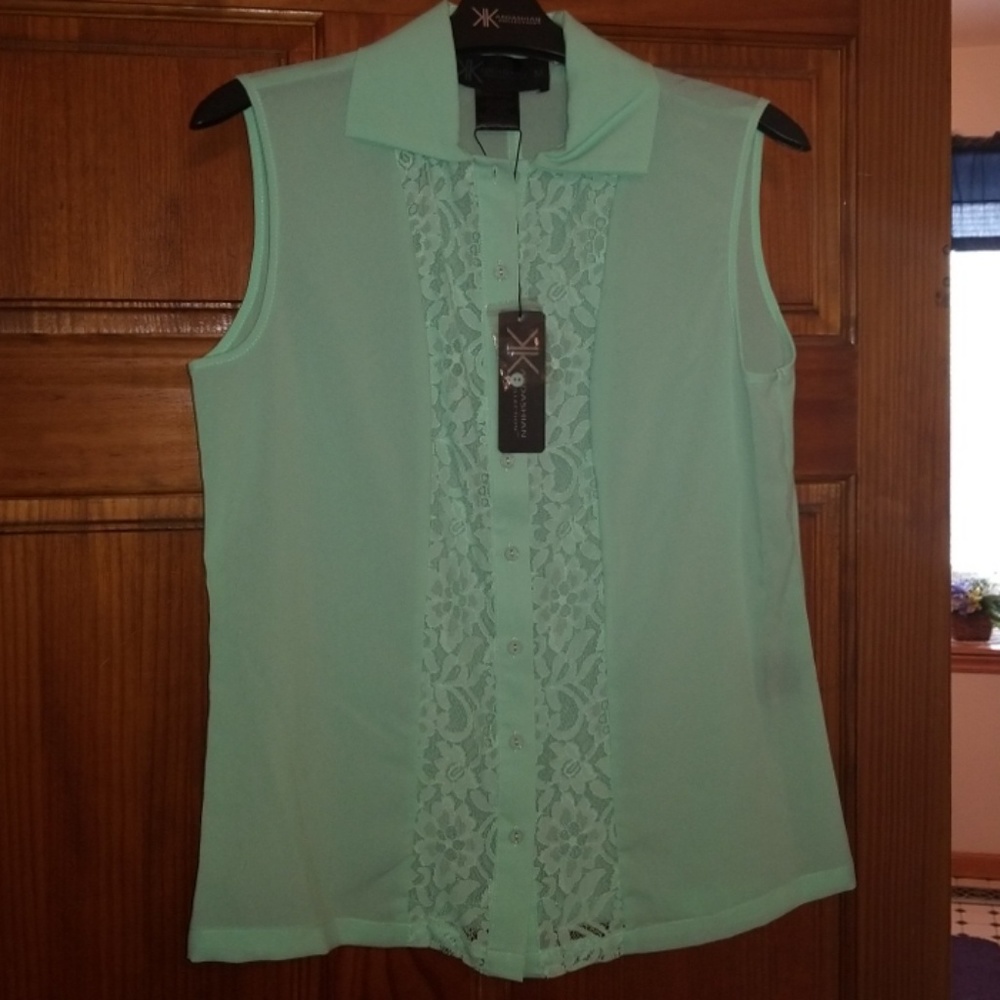 Kardashian Kollection Sleeveless Lace Blouse